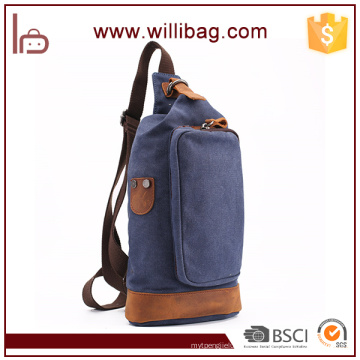 Saco de peito de lona de saco Crossing Bag ao ar livre Europeu Sling Bag de homens